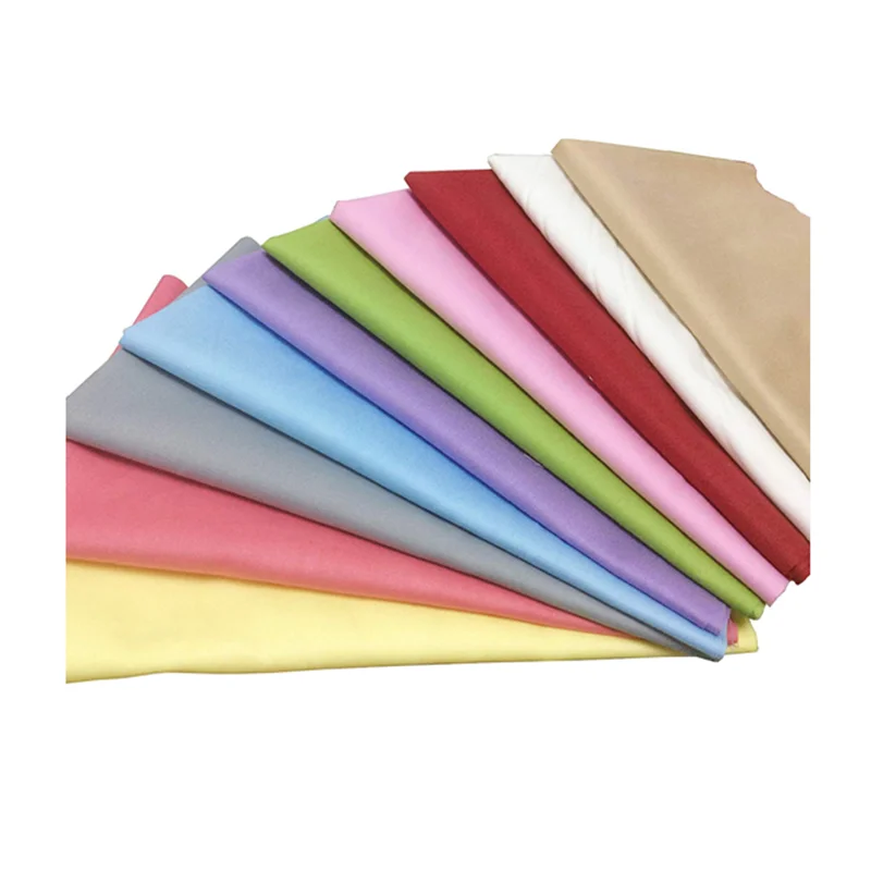 Textile 100% Cotton Shirt Fabric Yarn Dyed Poplin Fabric Solid Color