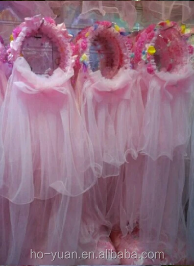 Girl Veil Garland Child Rosette Flower Headband Tiara Wedding Prom Headpiece