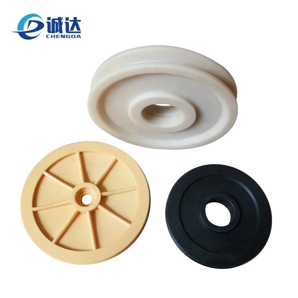 plastic nylon timing belt pulley / plastic wire rope lifting sheave