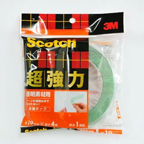3M DOUBLE SIDED TAPE MADE IN JAPAN WITH SUPER ADHESIVE USED FOR METAL AND PLASTIC AND GLASS.