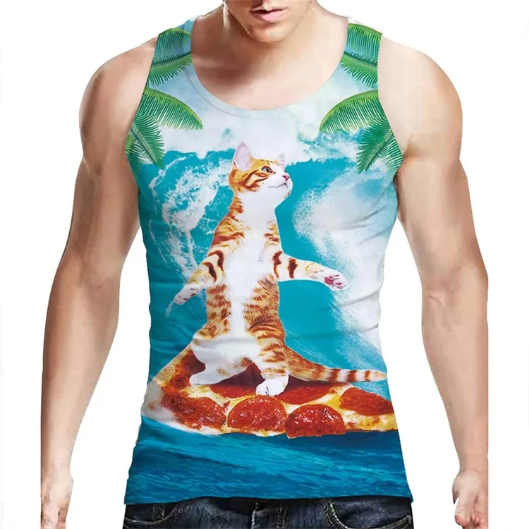 
Hot Fashion Fitness Clothes Mens Sports Wear Tank Top Gym Stringer Vest 