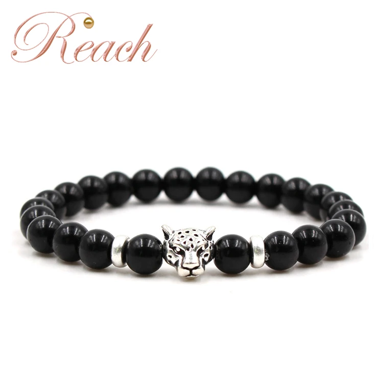 R.GEM. Customized Skull knight Lion Head Beaded Bracelet