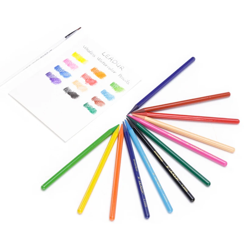 Magical drawing blending 12/24/36colors Watercolor Pencils Set water soluble color pencil woodless colored pencil