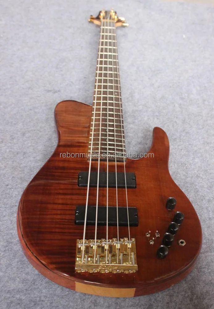 Weifang Rebon 5 string Fo-dera electric bass guitar