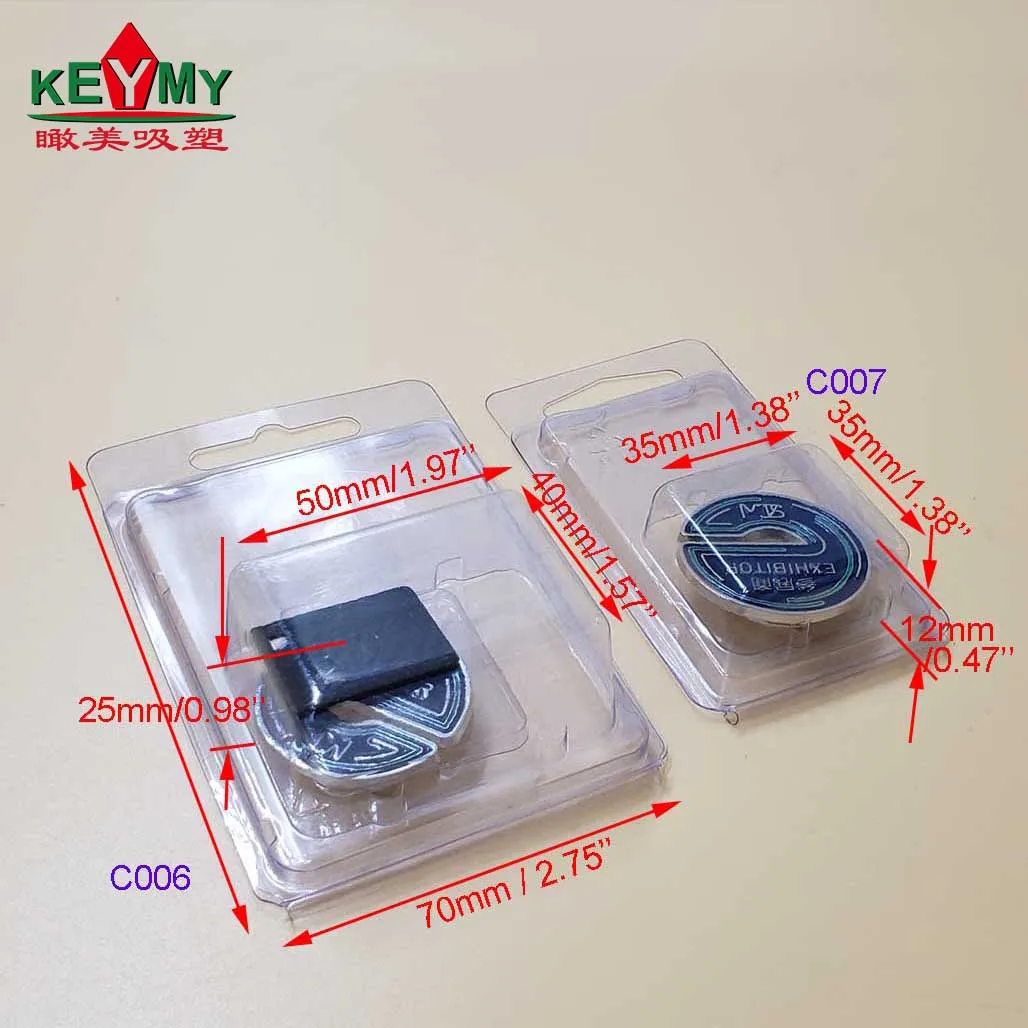 Custom plastic blister card clamshell for metal rpdocuts in Shenzhen, PVC blister card packaging