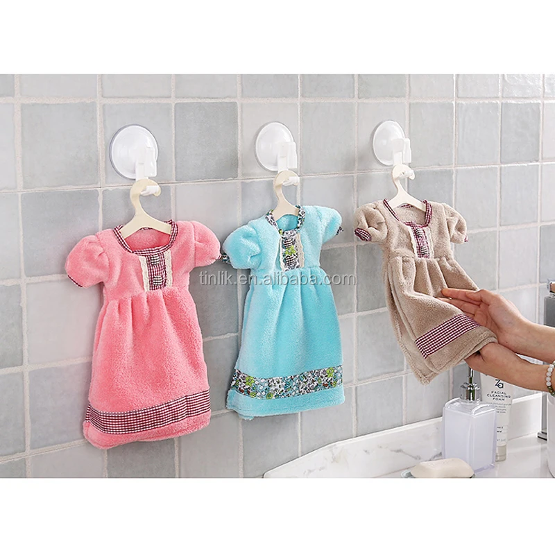 100% Microfiber Cartoon Head Hanging Hand Towel Promotions Drying Towel