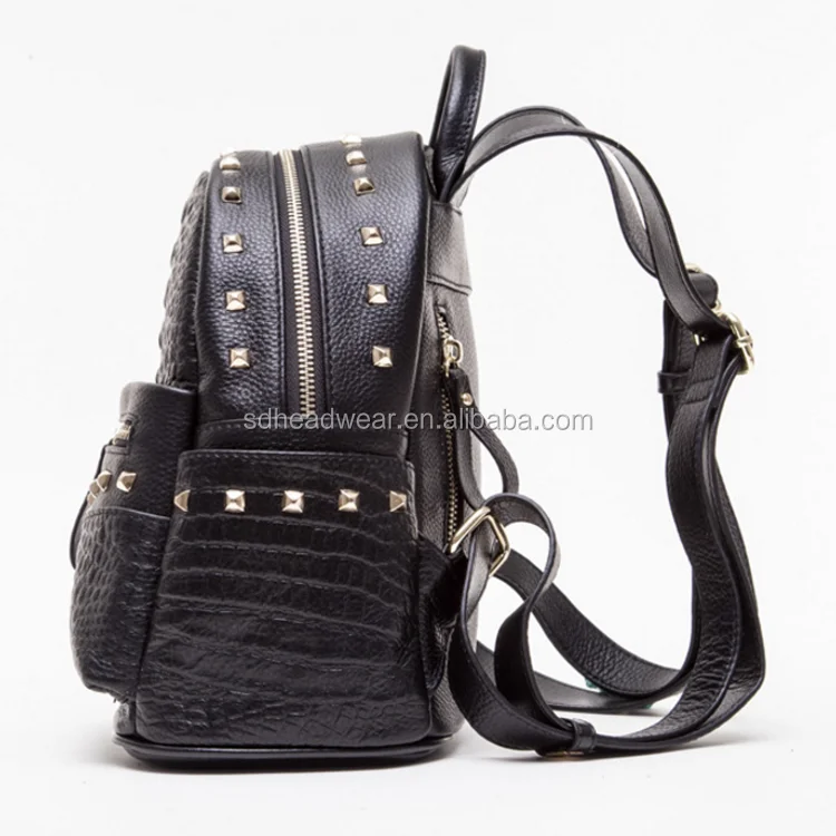 High quality stock wholesale women crocodile leather backpack