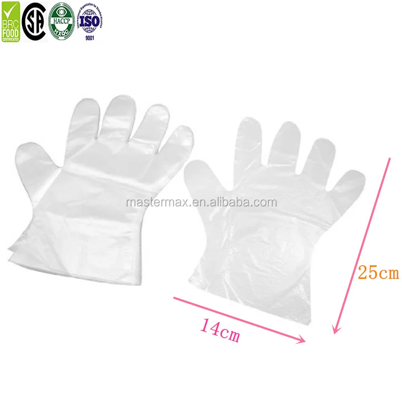 
Food grade for Safe and high quality Plastic CPE hand gloves 