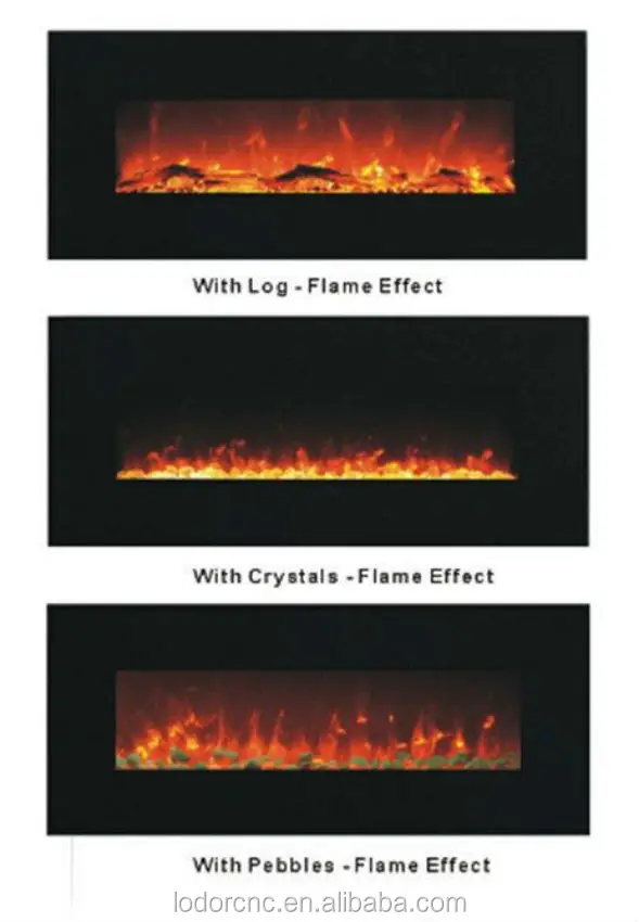 Imitation decorative electric fireplace with led lights