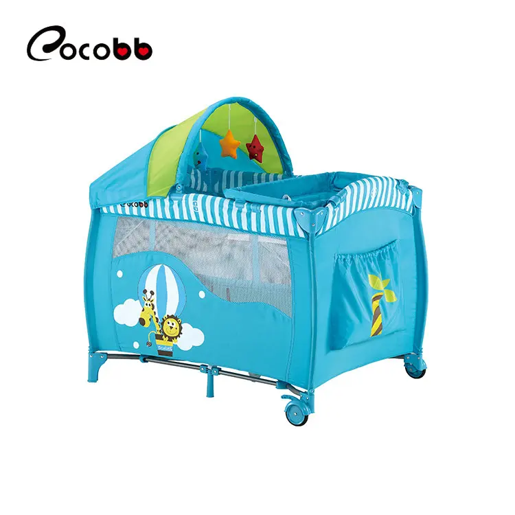 Portable foldable baby play yard cuna bebe baby playpen with EN716 certification cuna cama