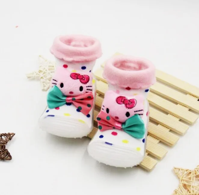 
Fruit and cute animal design lovely rubber sole baby girls socks 