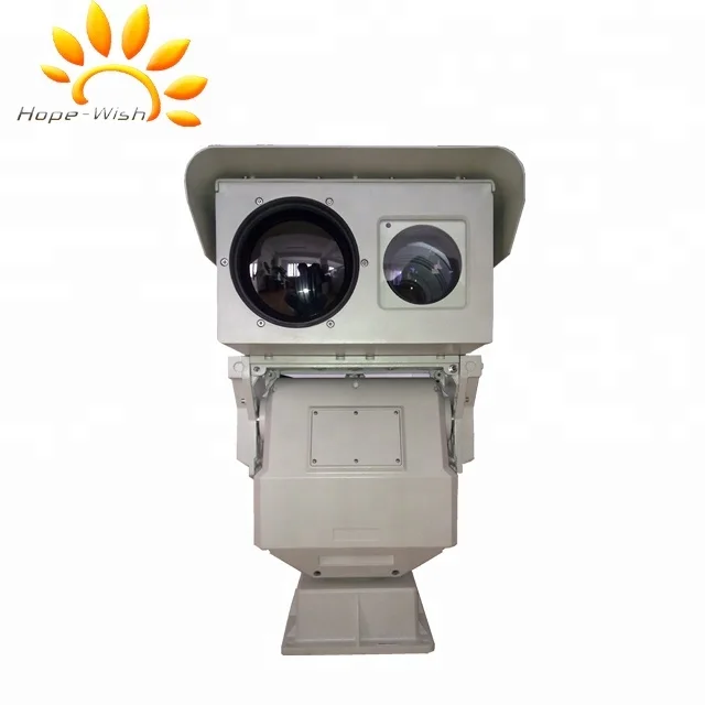 long distance night vision dual sensor 360 outdoor ptz thermal imaging ir camera with thermal imager and optical lens