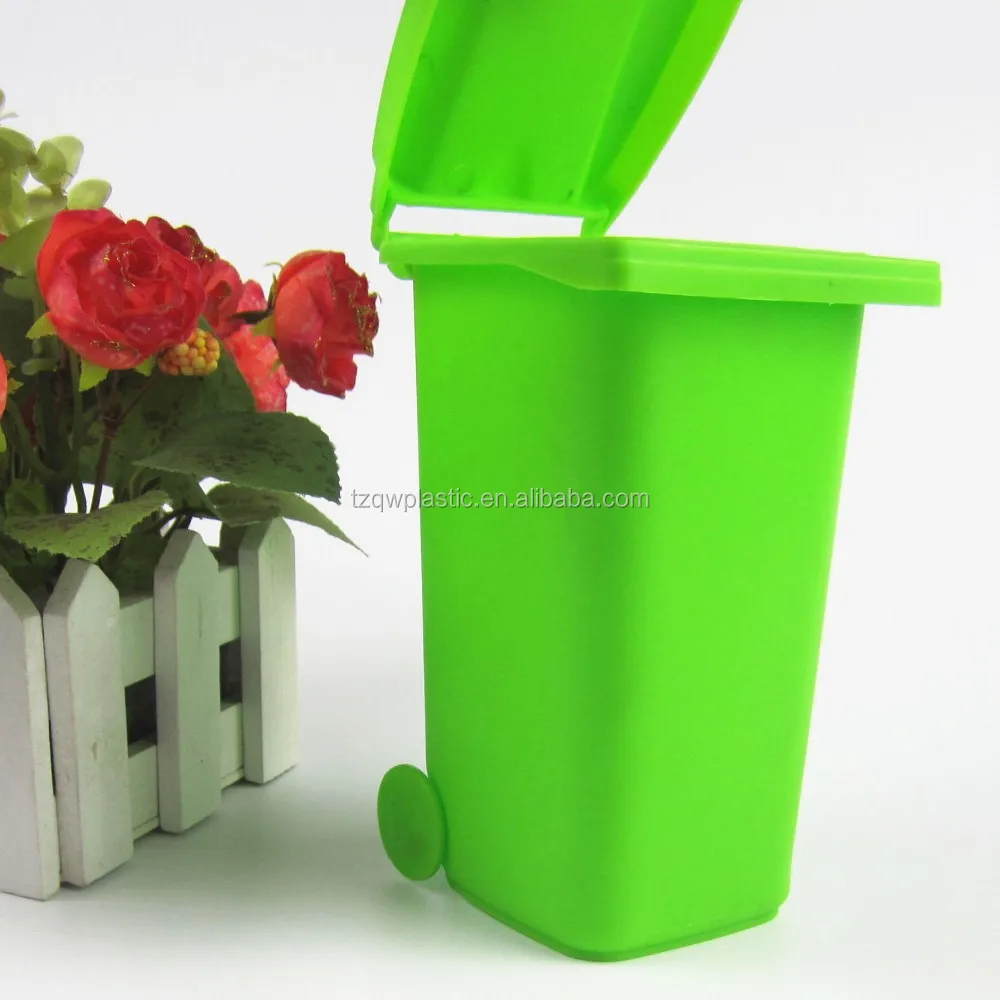 School Used Plastic Mini Desk Wheelie Bin,Pen Holder