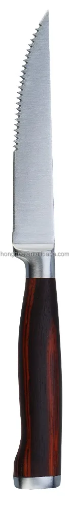 
6Pcs Black Wood Handle Stainless Steel Steak Knife 