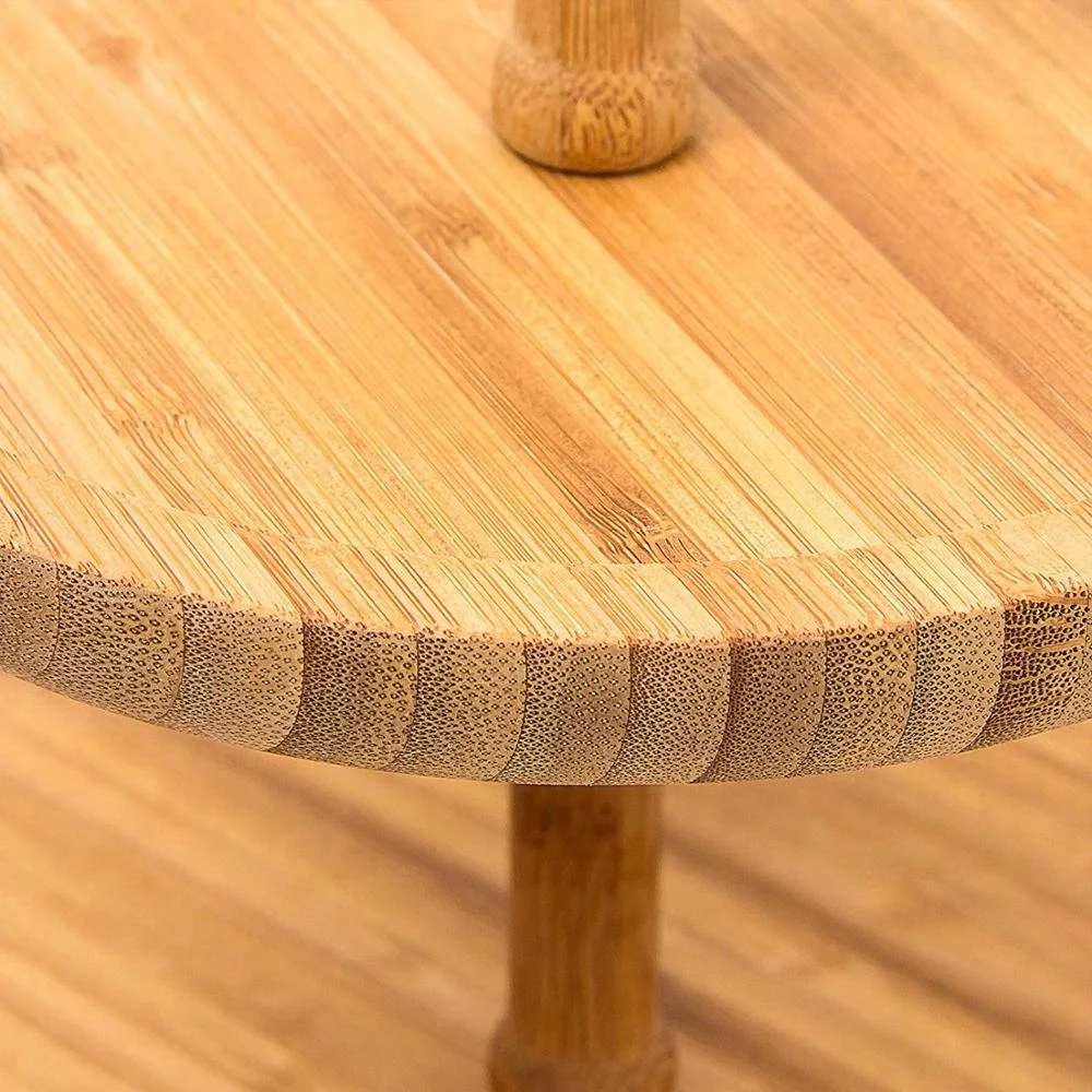 Luxurious Bamboo Etagere Fruit Plate Serving Dish Tray Platter