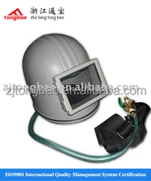Plastic sandblasting helmet, protective helmet for sandblast