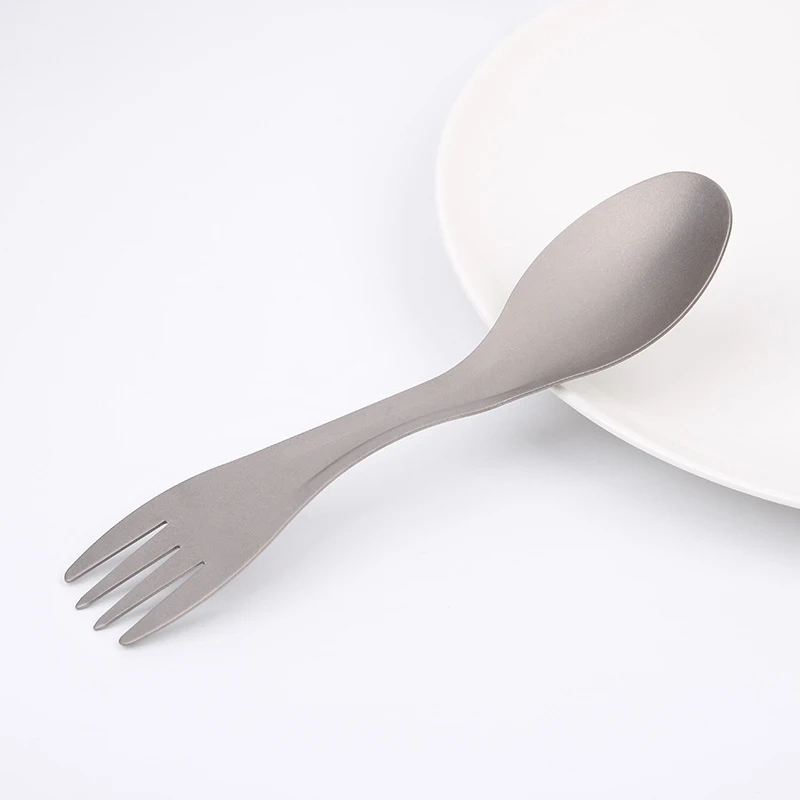 Титан Кемпинг пеший Туризм столовые приборы комбинированных ложек и вилок, столовая ложка, вилка, для повседневного использования, для использования вне помещения миниатюрный переносной Ложка Вилка