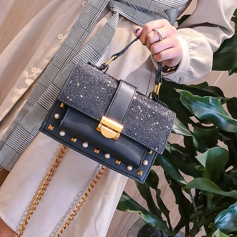 
Designer bag fashion women sling shiny bag handbag for wholesale 