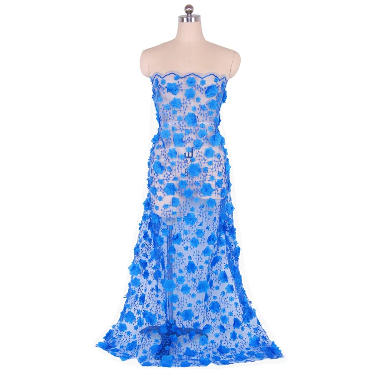 
Wholesale 3d rose flower lace embroidered fabric 