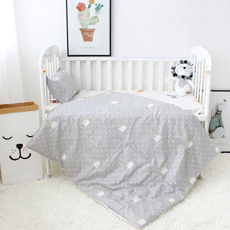 100% Cotton High Quality Baby Crib Bumpers Children Bedding Sets Cartoon 3pcs Bed Sheet Bed Linen Set Baby Crib Bedding Sets