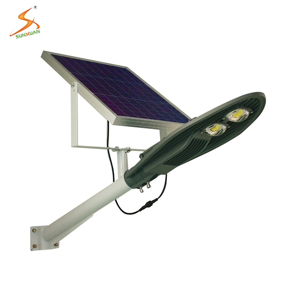 100w led solar street light automatic on off factory price cobra cob led chip split solar power street lamp