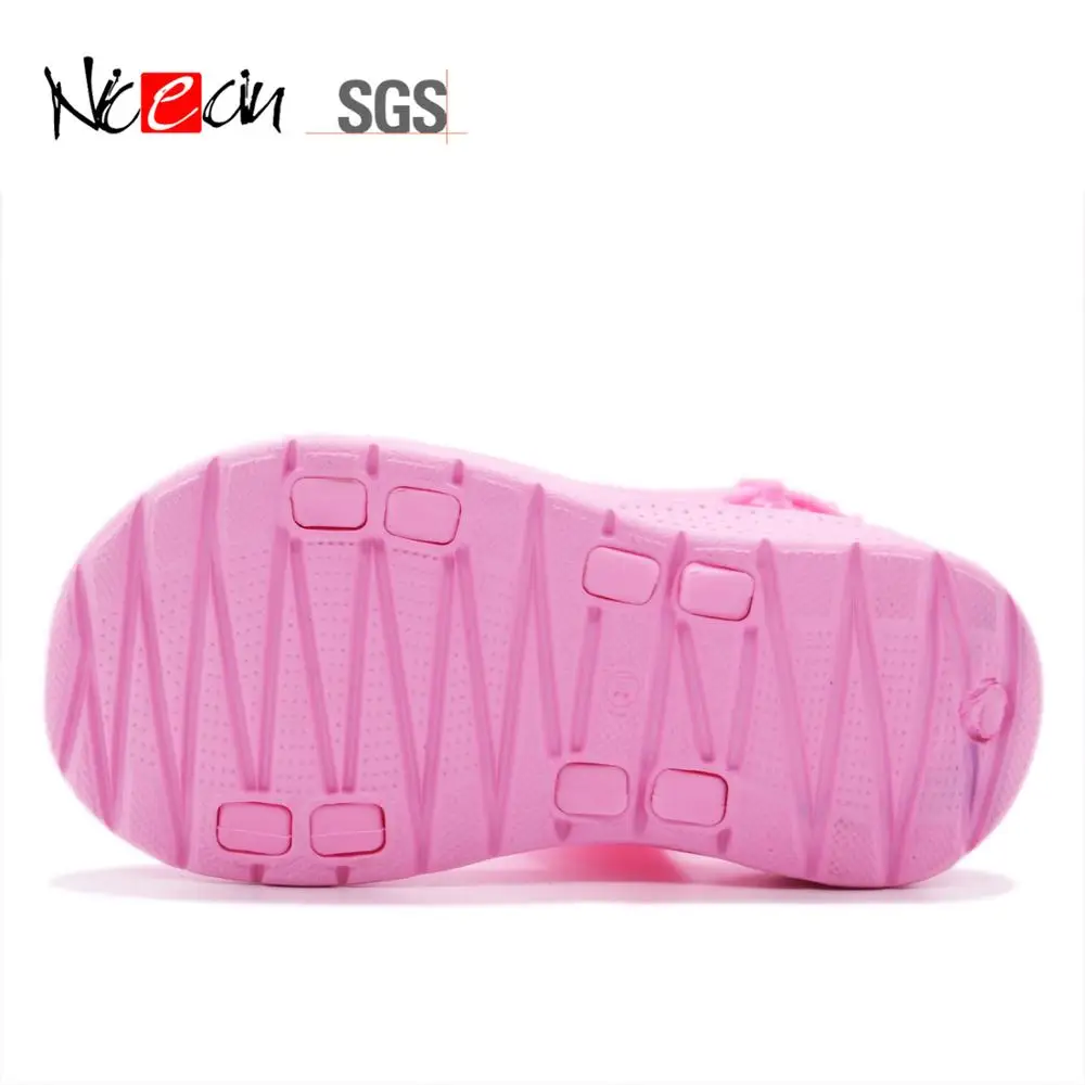 Розовые летние пляжные Повседневные тапочки, милые Нескользящие уличные сандалии для девочек