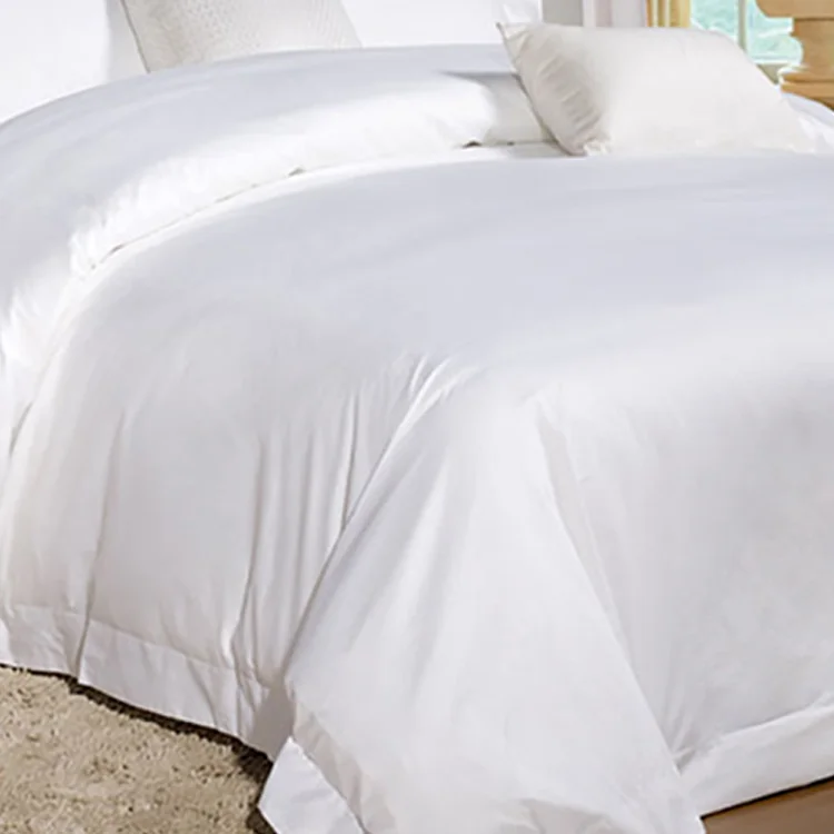 Double Bedding Set for Sales Ensemble De Literie Hotel 4pcs Soft King Egyptian Cotton Adult Woven 40 Plain Solid 100% Cotton