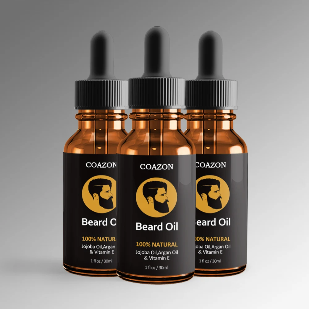 100 % Natural Beard Oil Conditioner with Organic Argan & Jojoba Oils/ Softens Smooths & Strengthens Beard Growth Oil30ml OEM/ODM