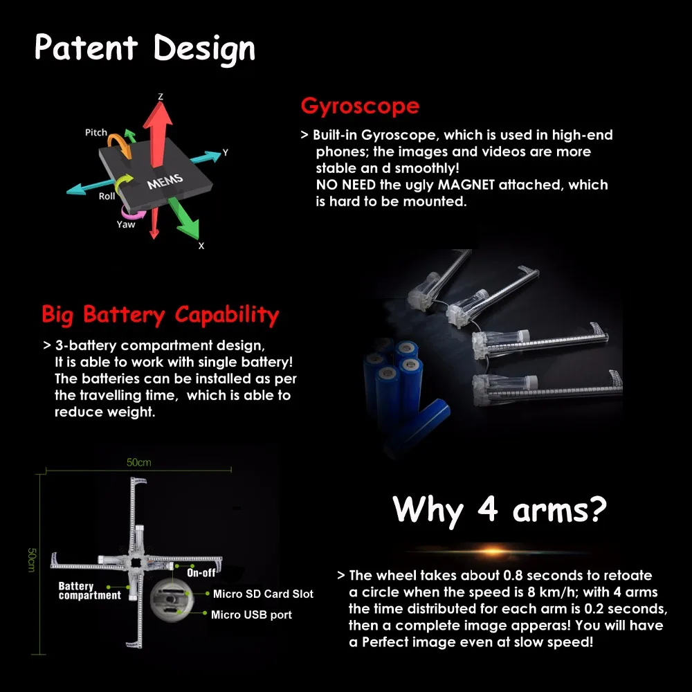416 LEDs DIY Bicycle Spoke Bike Tire Wheel Light Programmable LED Double Sided Screen Display Image Night Cycling Ride