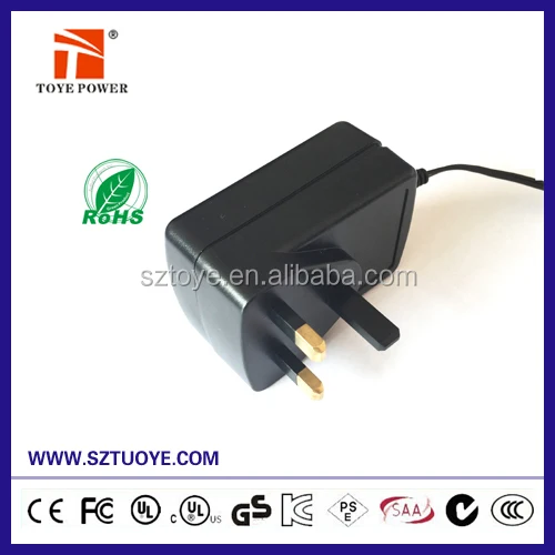 US EU UK AU Wall Mounted 24V 1.5A 36W AC DC Power Supply with UL/CUL GS CE FCC ROHS C-TICK SAA KC