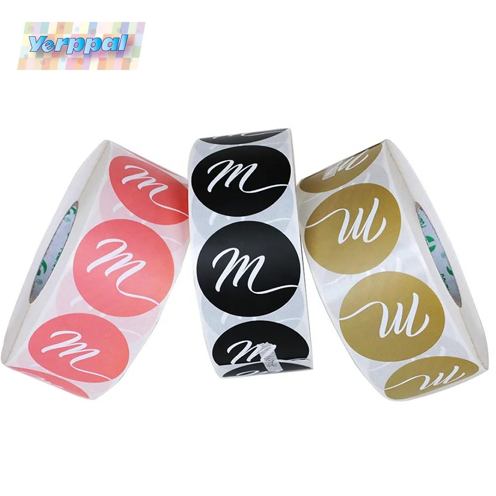 2019 Hot Sale Blank Adhesive Colorful Point Round Label Dot Sticker 1 Inch Diameter
