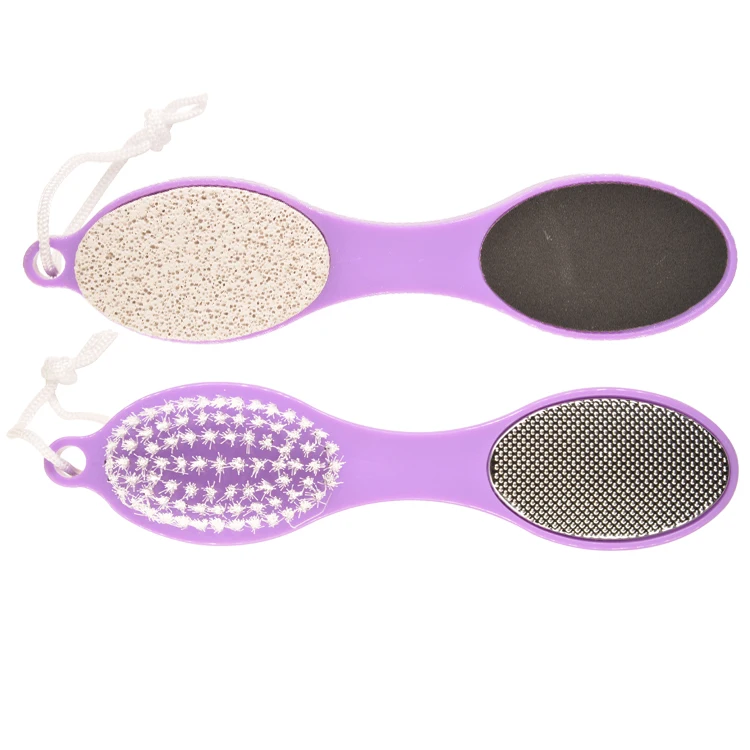 Beauty Foot Pedicure File with Pumice Stone and Brush Plastic Foot File