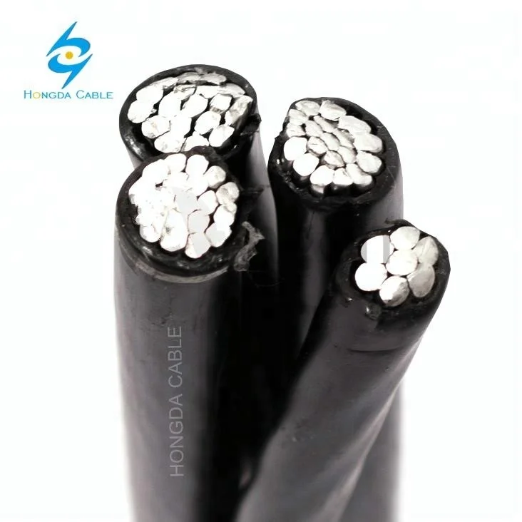 0,6/1KV ПВХ XLPE изолированный 2 ядра 4 ядра 3 ядра Aerial Bundle ABC кабель