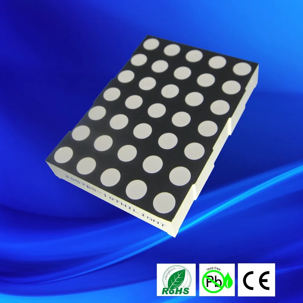 Round dot bright led 5x7 array led 5 x 7 dot matrix display led 3 mm