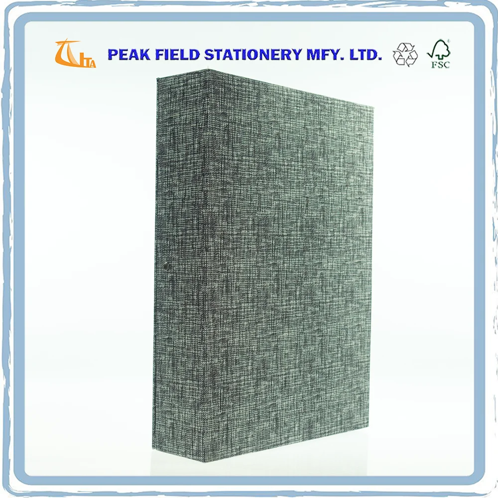 Office Stationery Purple Fabric Ring Binder Document Box File