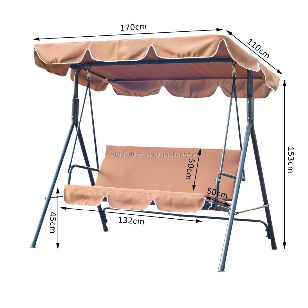 3 Person Outdoor Patio swing Porch Canopy Swings