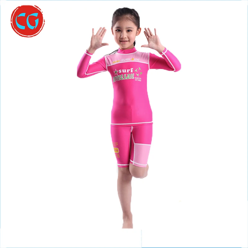 New Style Kids Swimsuit Full Body Sports Skins Long-sleeve One Piece Beach Wetsuits for Diving Swimming