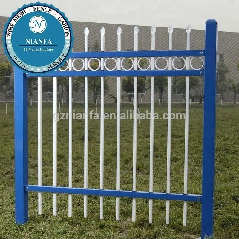 galvanized wrought iron ornaments fence Guangzhou factory canton fair