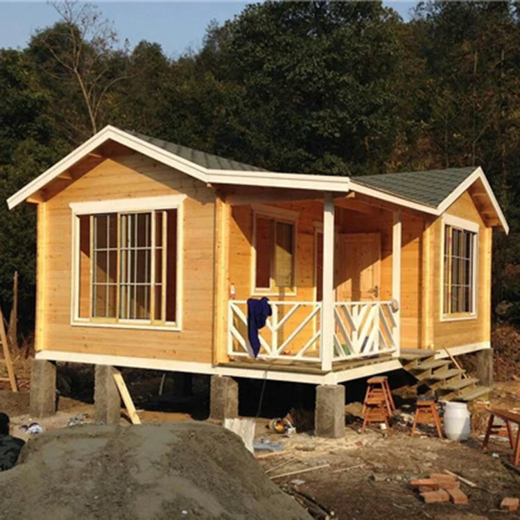 Customized quality cheap modular chalet wooden camping house