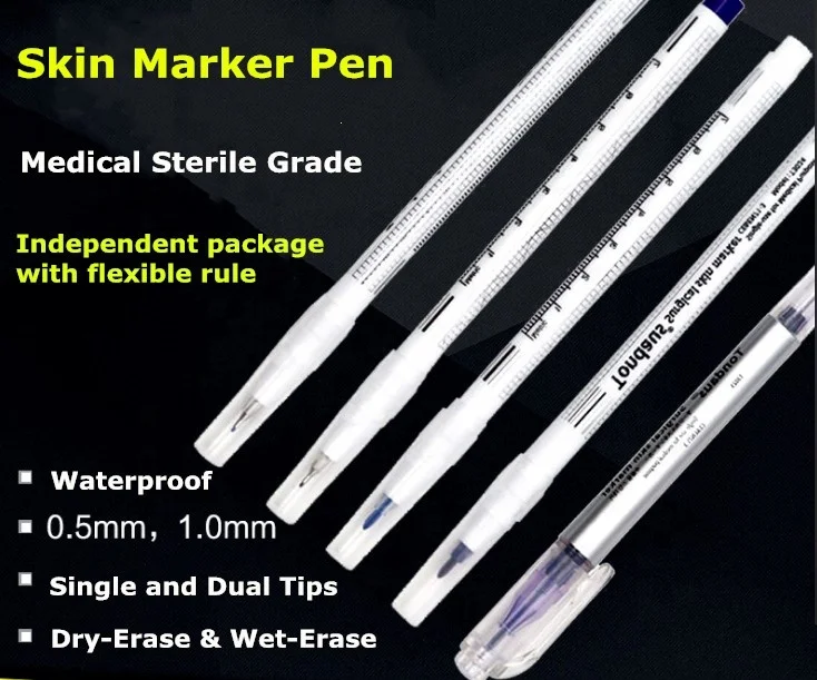 Medical Sterile Grade Permanent Non-toxic Skin Marker Pen Surgical Marker 0.5mm