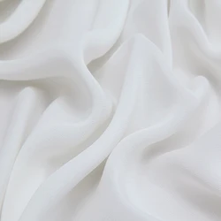 100 Silk Crepe de Chine White Fabric By the Yard for Dyeing