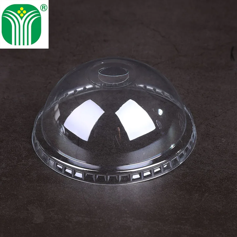 
custom disposable clear plastic dome lids for juice cup 