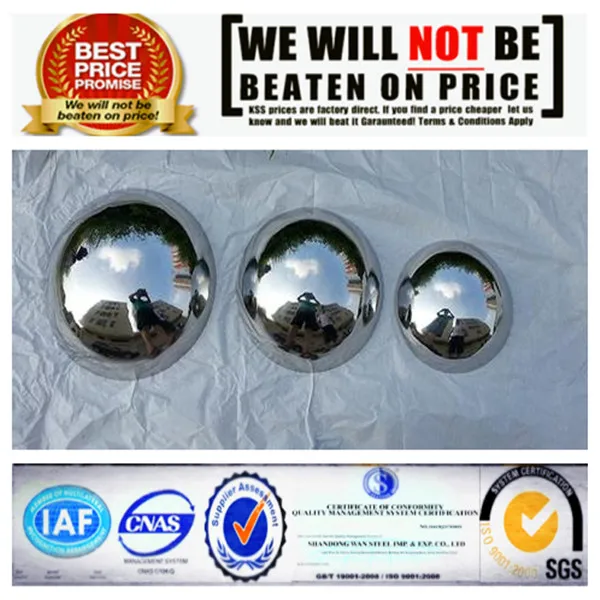 304 stainless steel hollow hemisphere 50mm