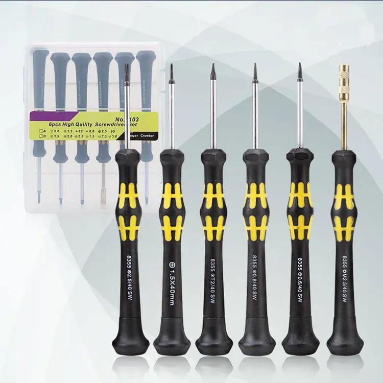 KOOCU KC-8103 6 in 1 Torx Precision Screwdriver Set For Mobile Phone Laptop PC Repair Tool Kit