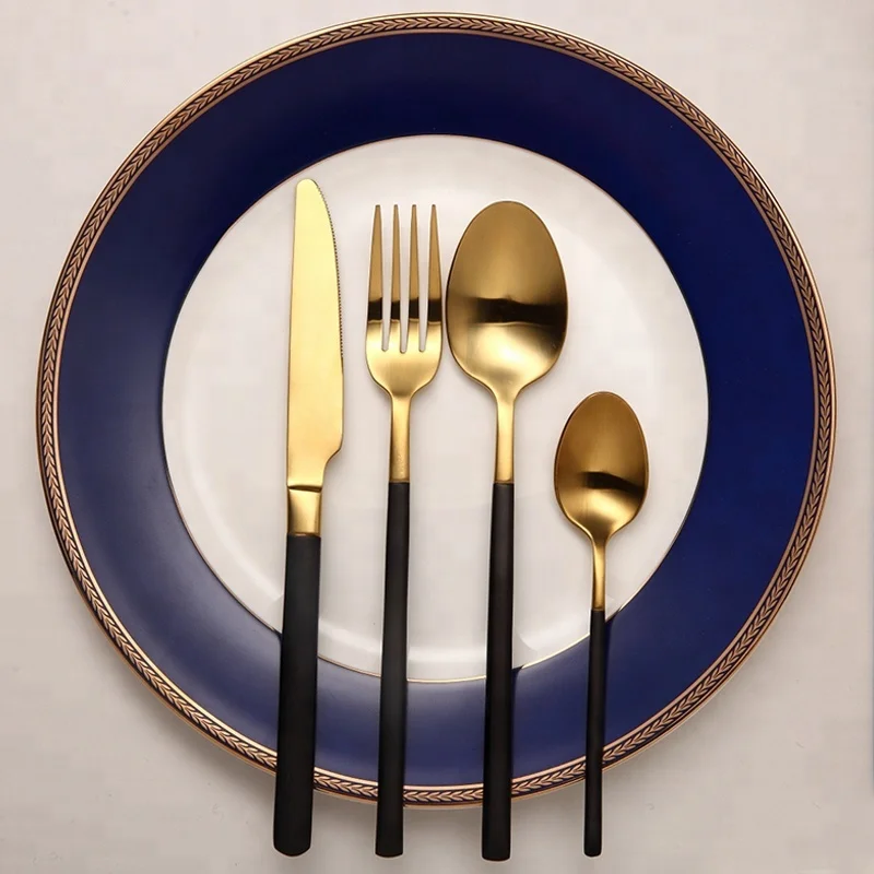 Hotel ceramic blue design 8inch dinner flat plates custom logo porcelain serving plates