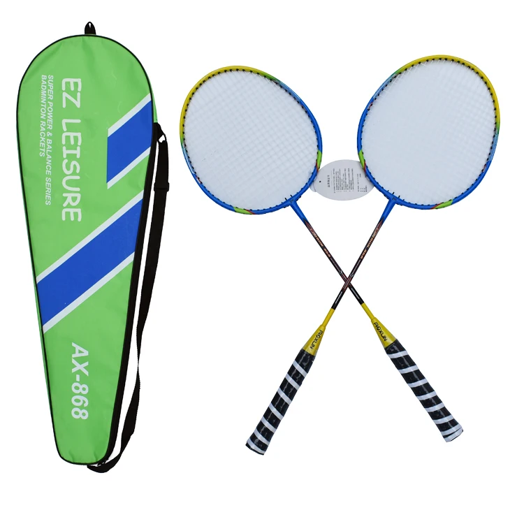 Стальная ракетка для бадминтона для отдыха, туристический набор с сумкой для переноски