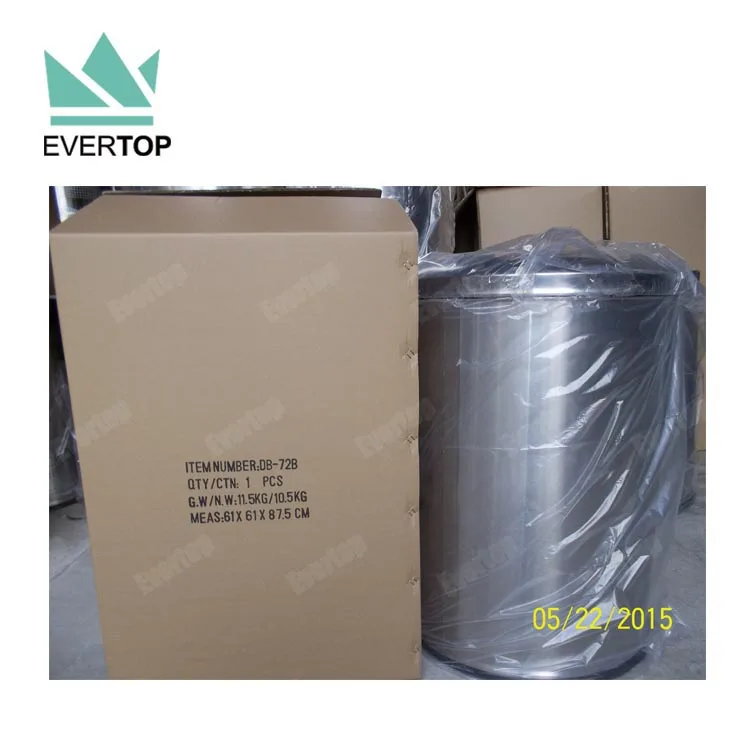 DB-34P Dome Open Top Office Medical Recycle Big Trash Bin Can Indoor Waste Bin Dome Top Lid Industrial Dustbin Metal Garbage Bin