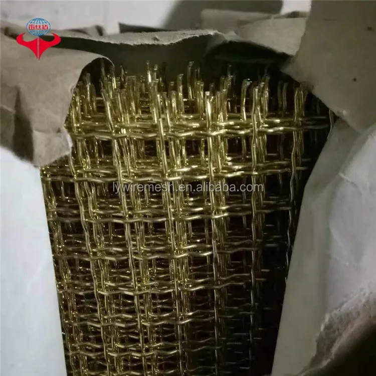 Electromagnetic shield 4 5 6 8 10 mesh red copper/brass /phosphor bronze crimped wire mesh