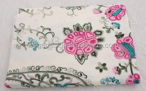 
New designer China factory vintage women viscose cashmere feeling shawl stole winter twill boho flower embroidery pashmina scarf 