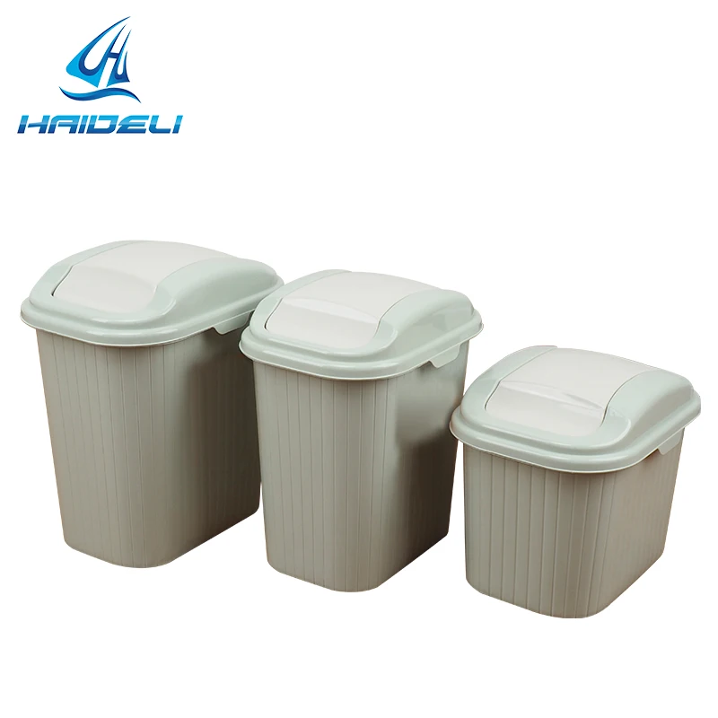 Office Kitchen Round Small Garbage Bin Cute Carton Open Trash Can